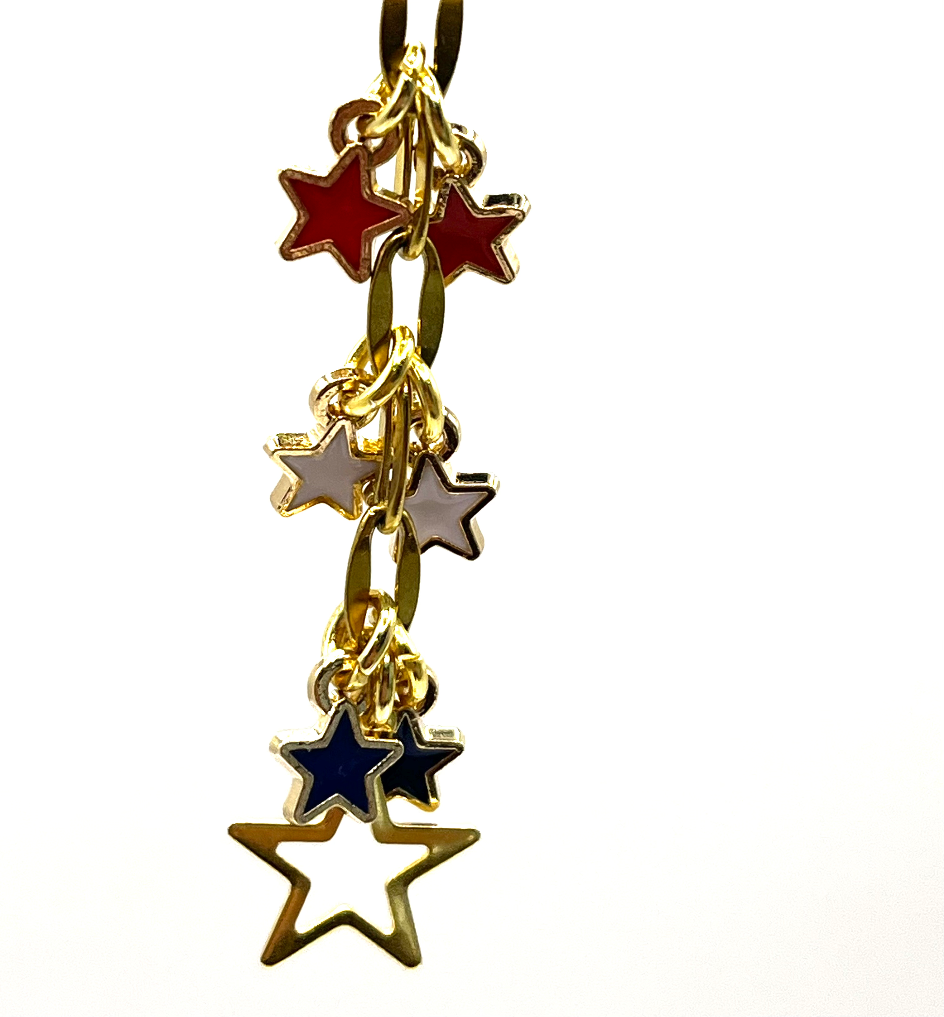 Red white and blue earrings image 1