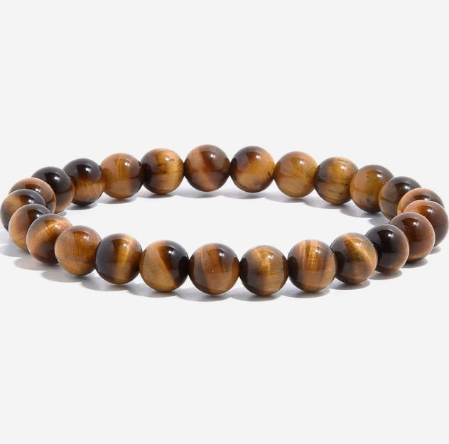 Tiger Eye 6 mm Natural Gemstone Stretch Bracelet image 0