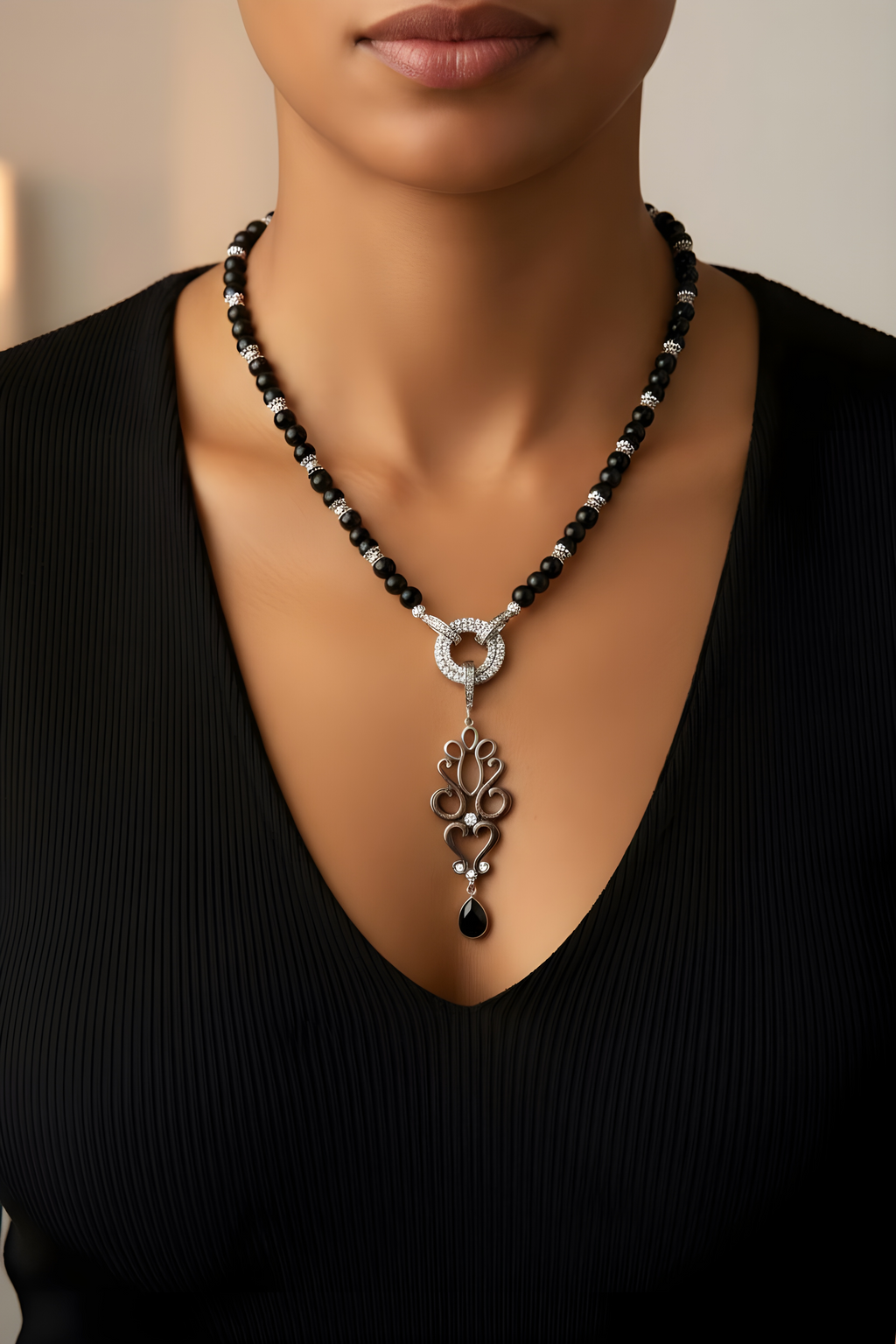 One-of-a-Kind Black Onyx Necklace