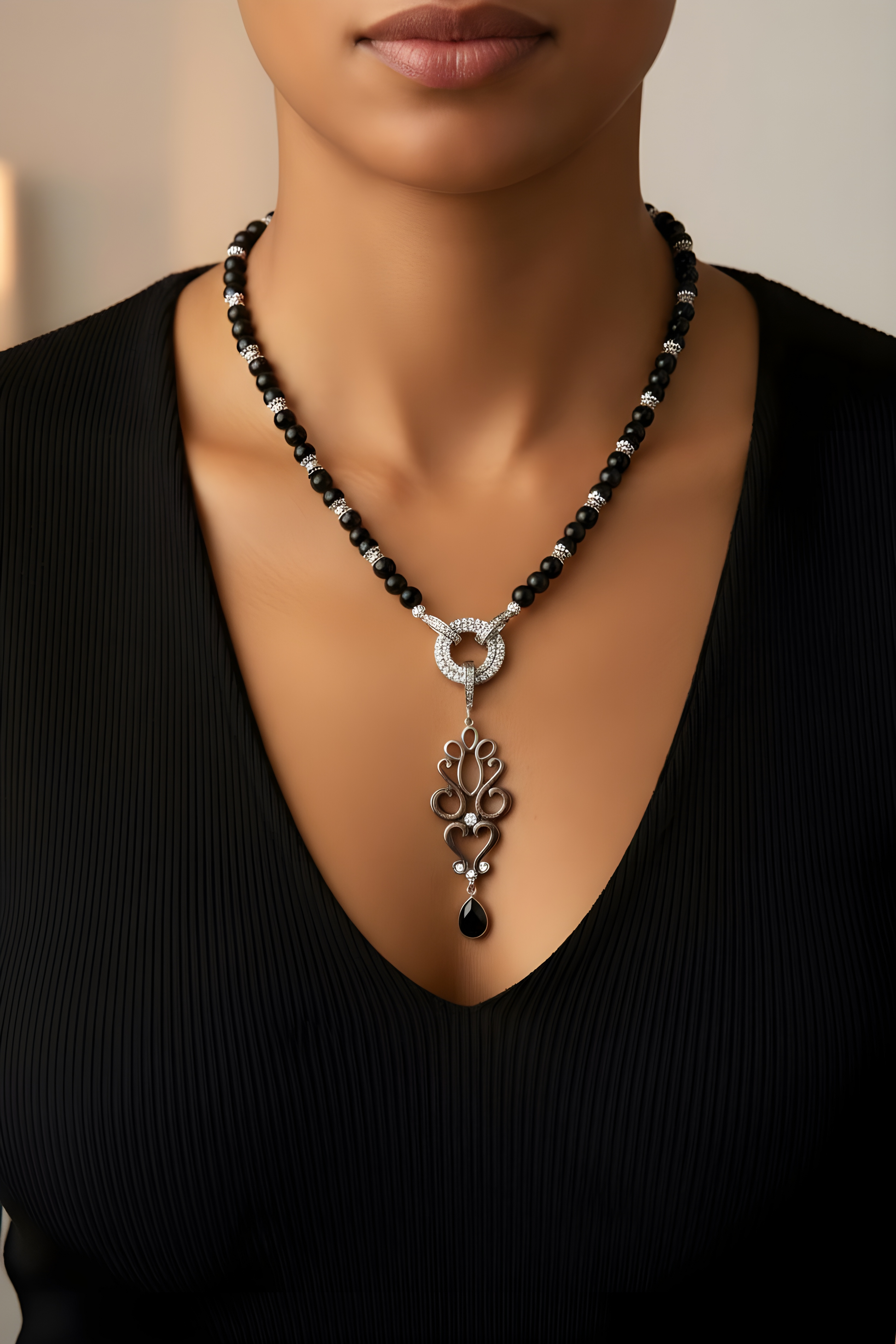 One-of-a-Kind Black Onyx Necklace