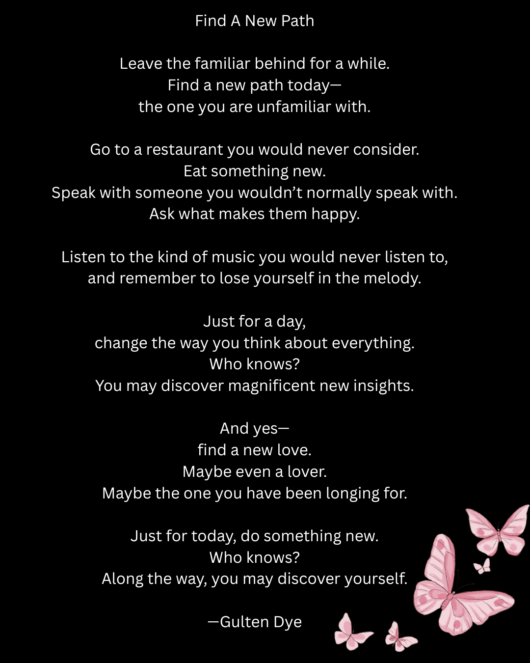 Find a new path