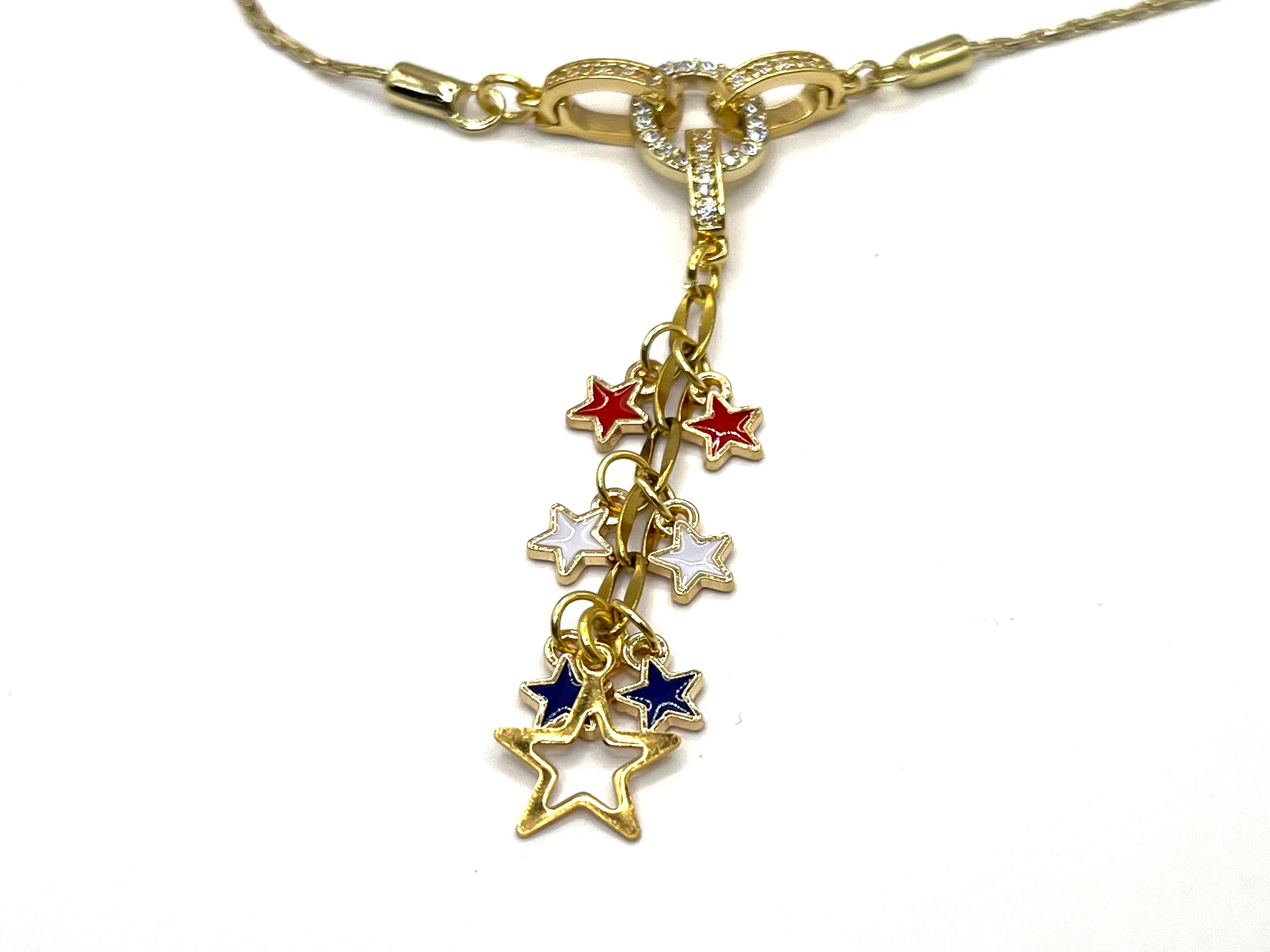 Red white and blue tassel