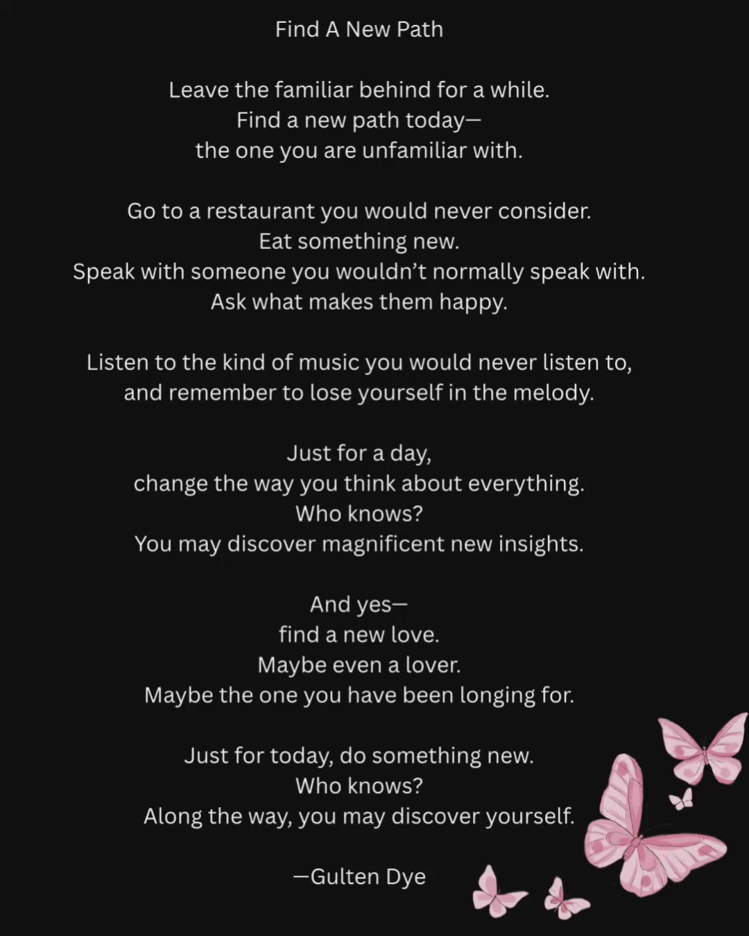 Find a new path